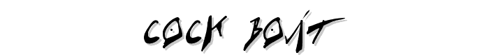 Cock Boat font